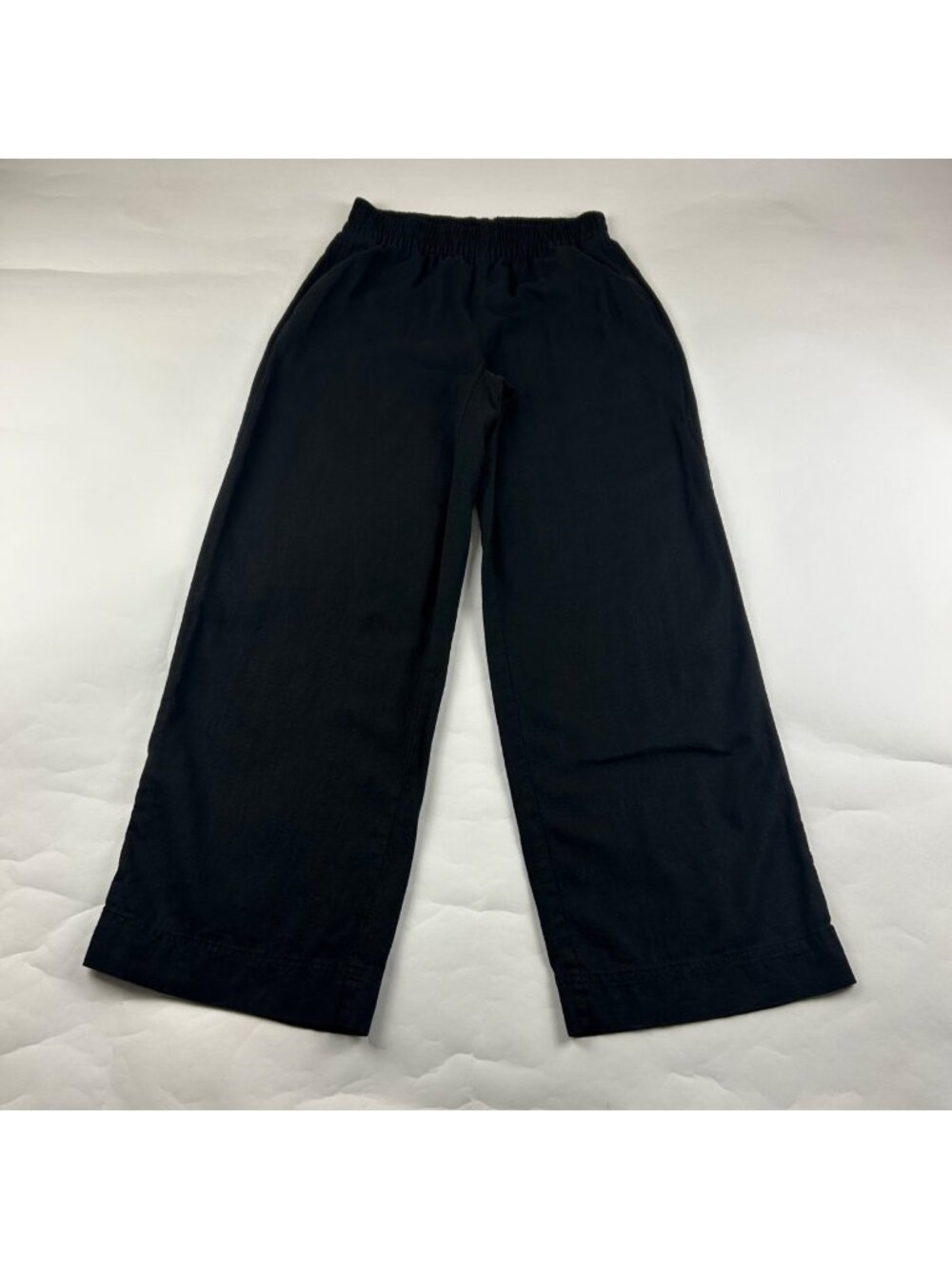 Old Navy Black Linen Blend High Rise Wide Leg Lounge Pant S